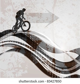 Vector illustration of BMX cyclist