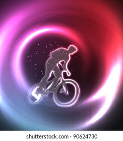 Vector illustration of BMX cyclist