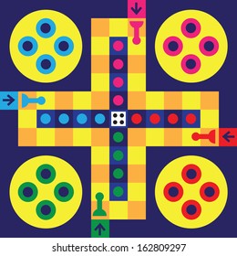 Vector illustration of board game for children 