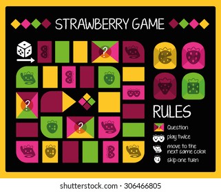 Vector illustration of board game for children