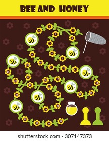 Vector illustration of board game for children