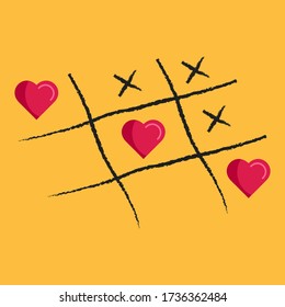 vector illustration board games 3 love heart straight