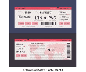 Vector illustration of Boarding pass