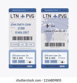 Vector illustration of Boarding pass