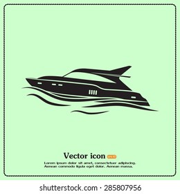 Vector illustration of a boat