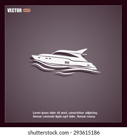 Vector illustration of a boat 