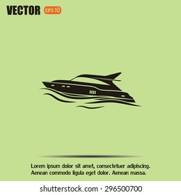 Vector illustration of a boat 