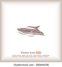 Vector illustration of a boat 