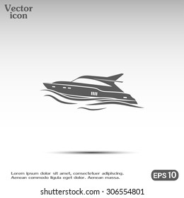 Vector illustration of a boat 