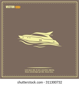 Vector illustration of a boat 