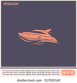 Vector illustration of a boat 