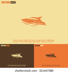 Vector illustration of a boat 