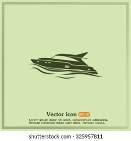 Vector illustration of a boat 