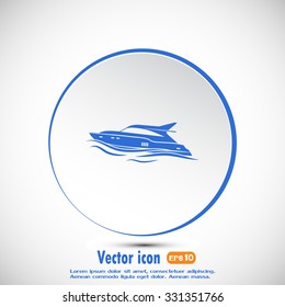 Vector illustration of a boat 