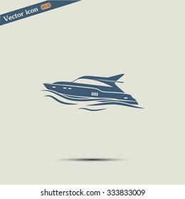 Vector illustration of a boat 