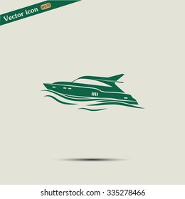 Vector illustration of a boat 