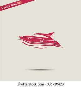 Vector illustration of a boat 