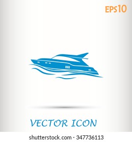 Vector illustration of a boat 