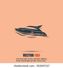 Vector illustration of a boat 