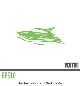 Vector illustration of a boat 
