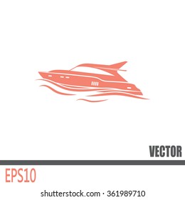 Vector illustration of a boat 
