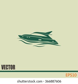 Vector illustration of a boat 