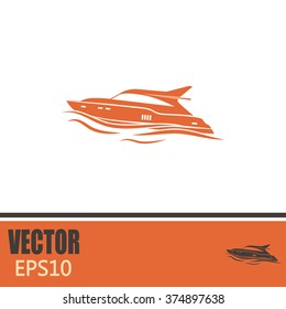 Vector illustration of a boat 