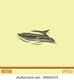 Vector illustration of a boat 