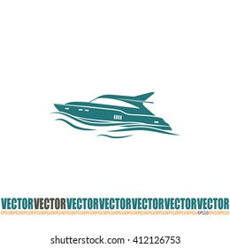 Vector illustration of a boat 