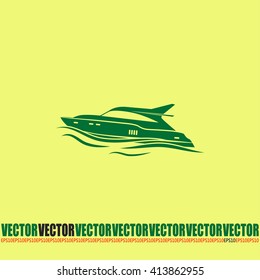 Vector illustration of a boat 