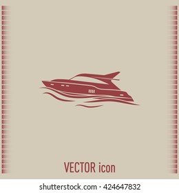 Vector illustration of a boat 