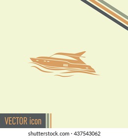Vector illustration of a boat 