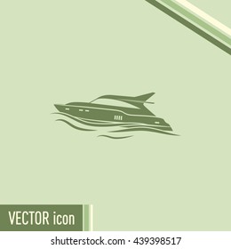 Vector illustration of a boat 