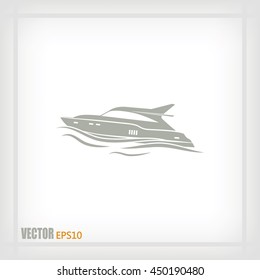Vector illustration of a boat 