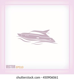 Vector illustration of a boat 