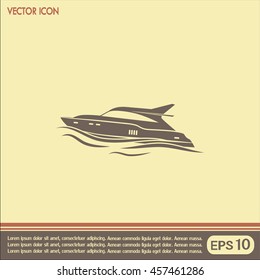 Vector illustration of a boat 