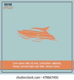 Vector illustration of a boat 