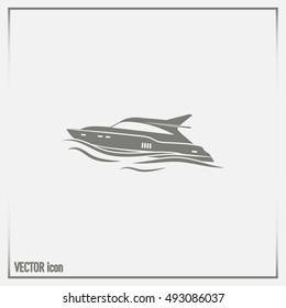 Vector illustration of a boat 
