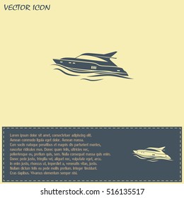 Vector illustration of a boat 
