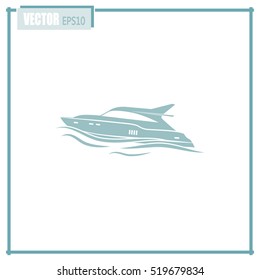 Vector illustration of a boat 