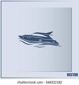 Vector illustration of a boat 