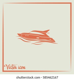 Vector illustration of a boat 