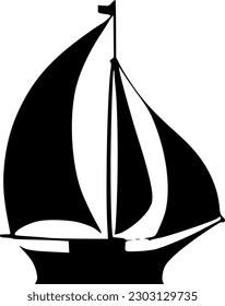 ilustración vectorial del icono del barco
