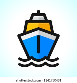 Vector illustration of boat icon concept design