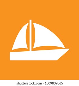 Vector illustration of boat icon, EPS10.