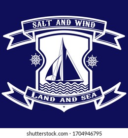 Vector illustration of boat logo 