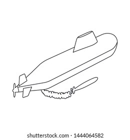 Vector illustration of boat and navy logo. Collection of boat and deep vector icon for stock.