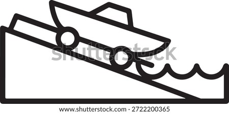 Vector Illustration of a Boat on a Trailer
