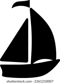 vector illustration of a boat on a transparent background