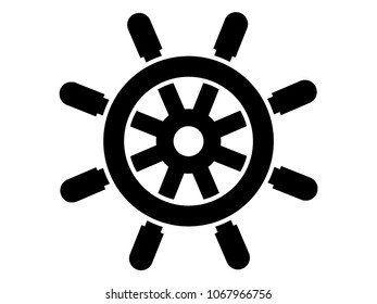 Vector illustration of a Boat Rudder